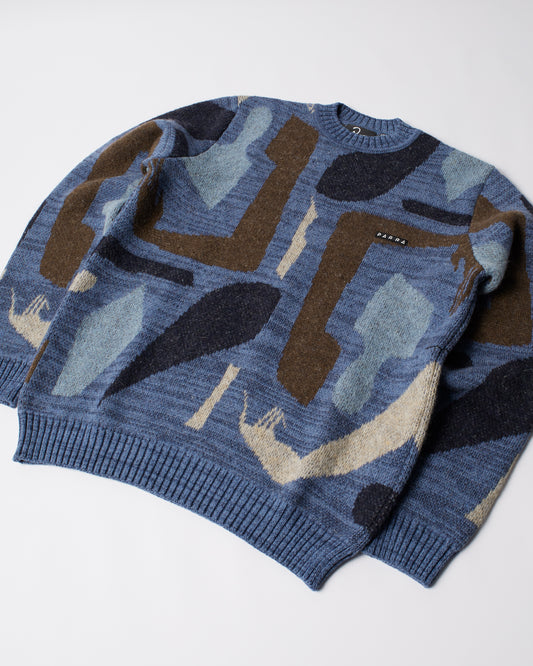 Detached knitting pullover - Blue