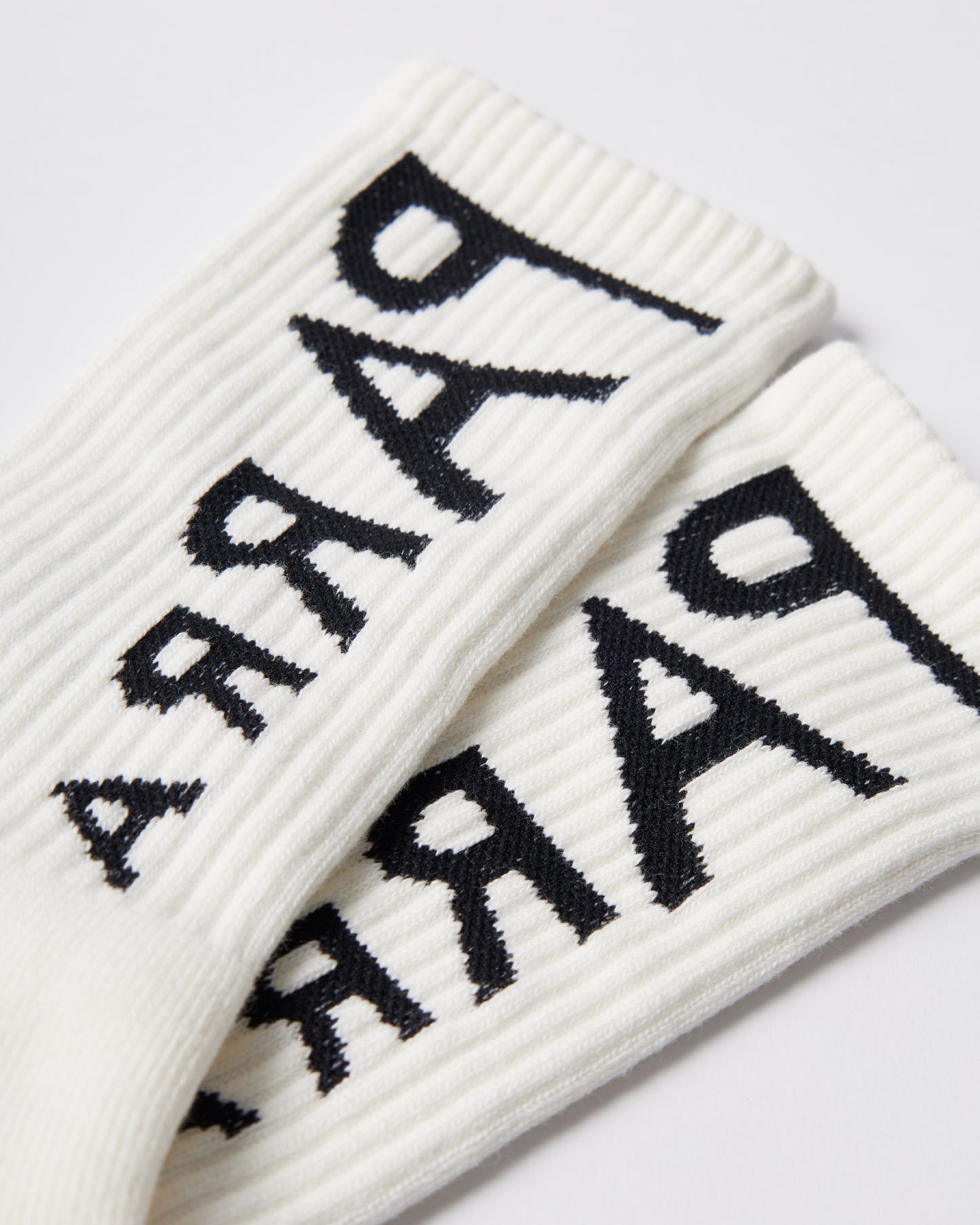 Reversed flag logo crew socks - White