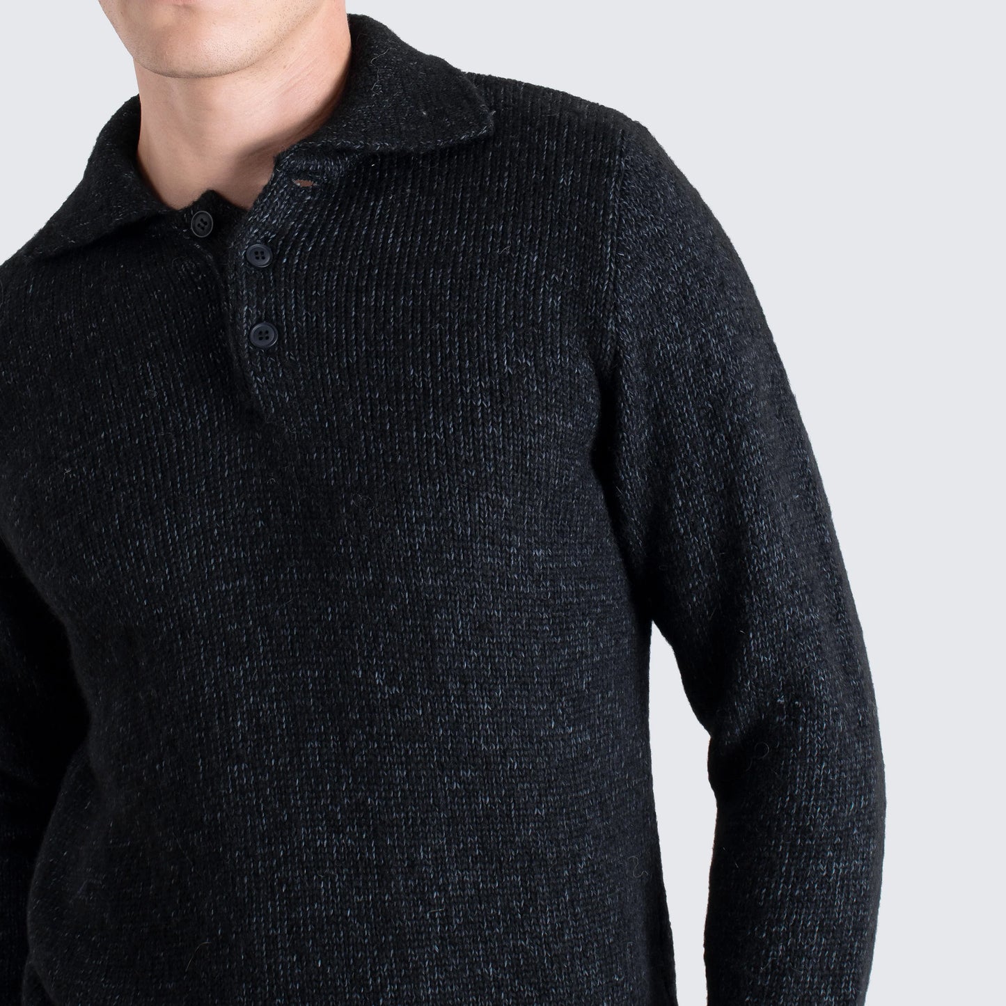 Kier Knitted Polo - Dark Grey