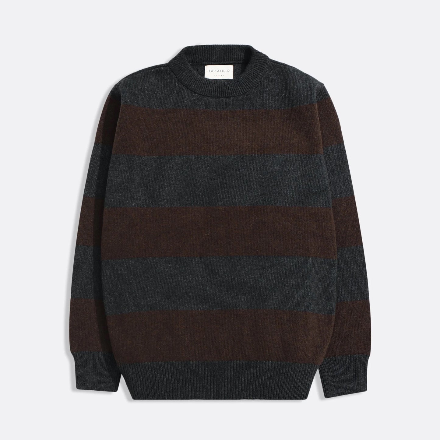 Combin Striped Knit - Grey / Brown