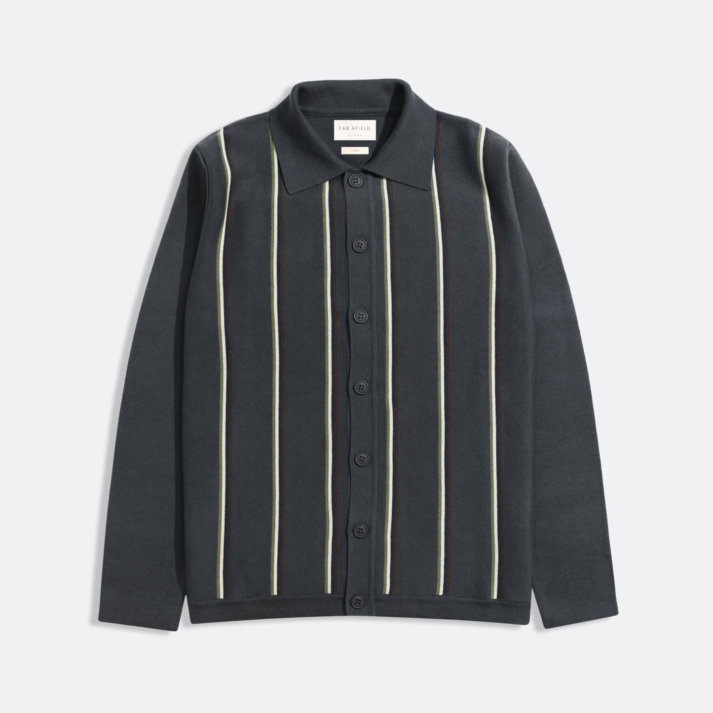 Zigger Cardigan - Grey Stripe