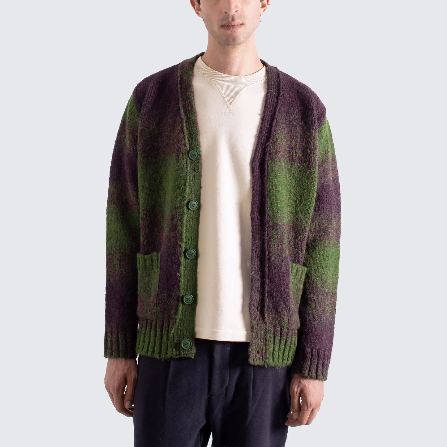 Buckley Cardigan - Purple / Green