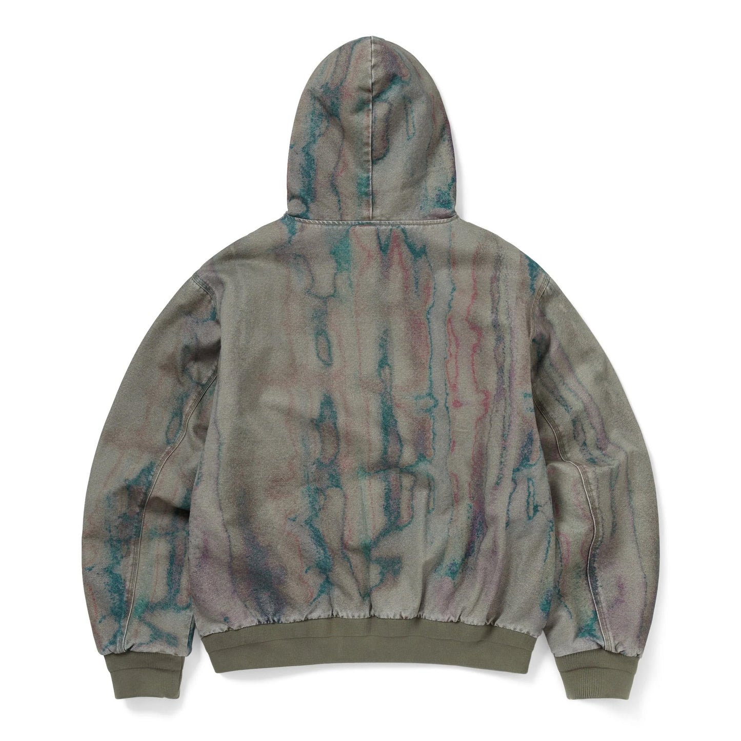 Blurred Hooded Jacket - Olive