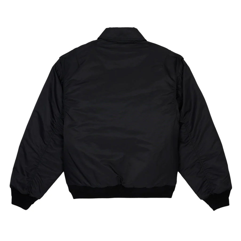 Embroidered 3D Flight Jacket - Black
