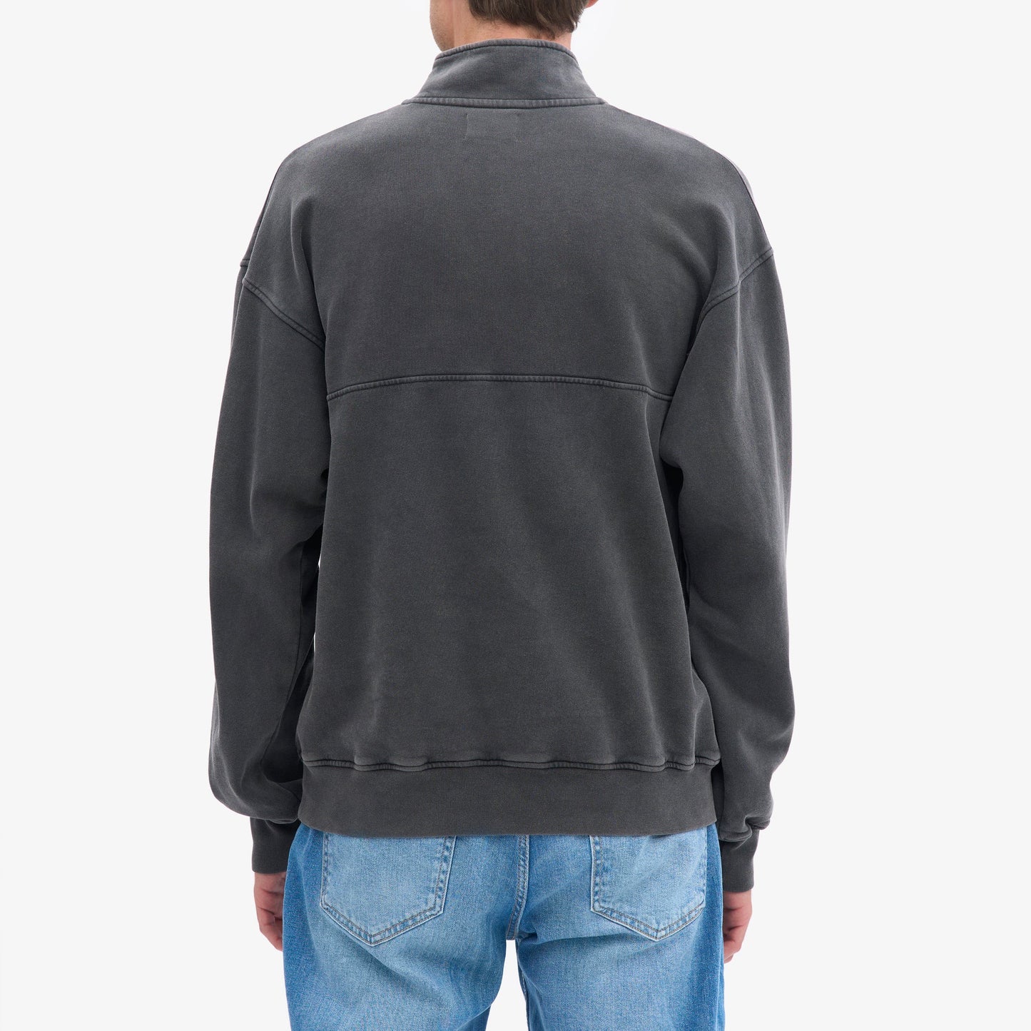 Organic Quarter Zip - Faded Black
