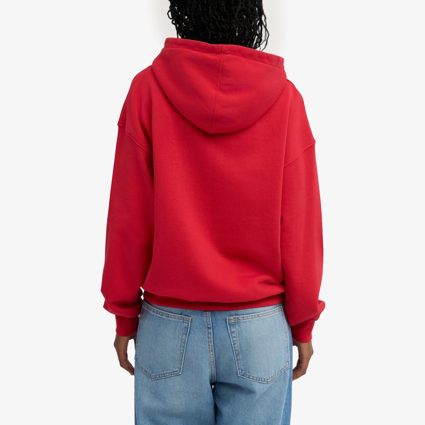 Organic Oversized Zip Hood - Scarlet Red