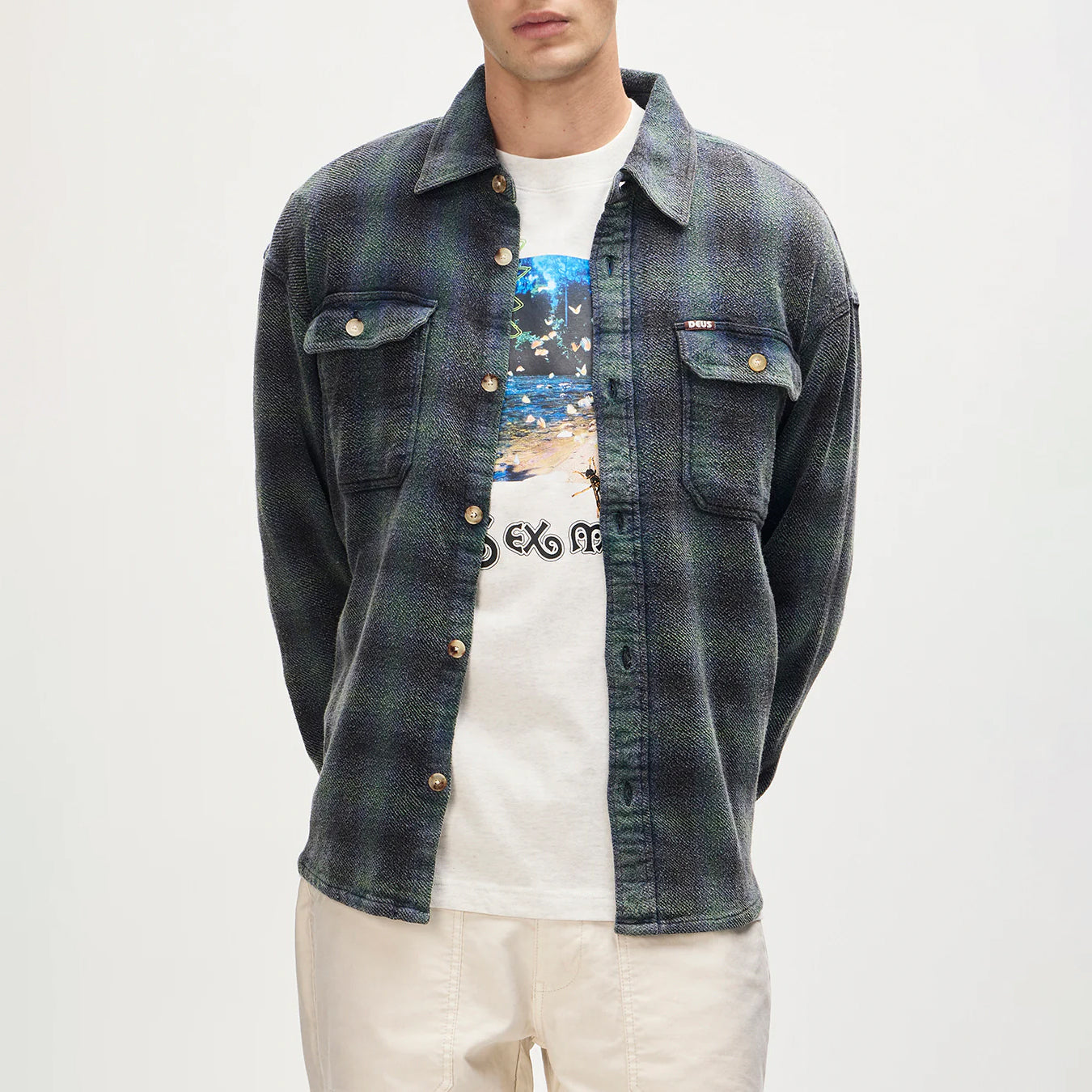 Too Busy To Work Check Shirt - Black Check