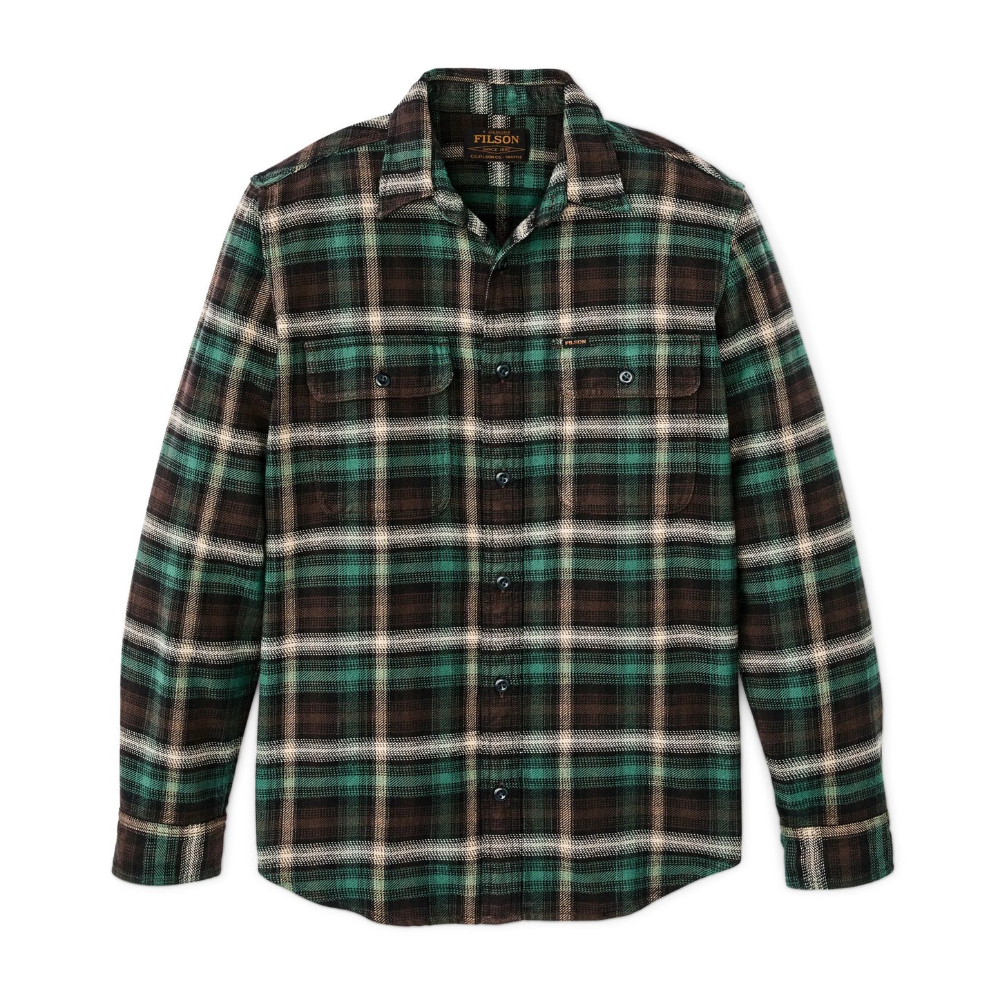 Vintage Flannel Work Shirt - Brown / Cream / Multi