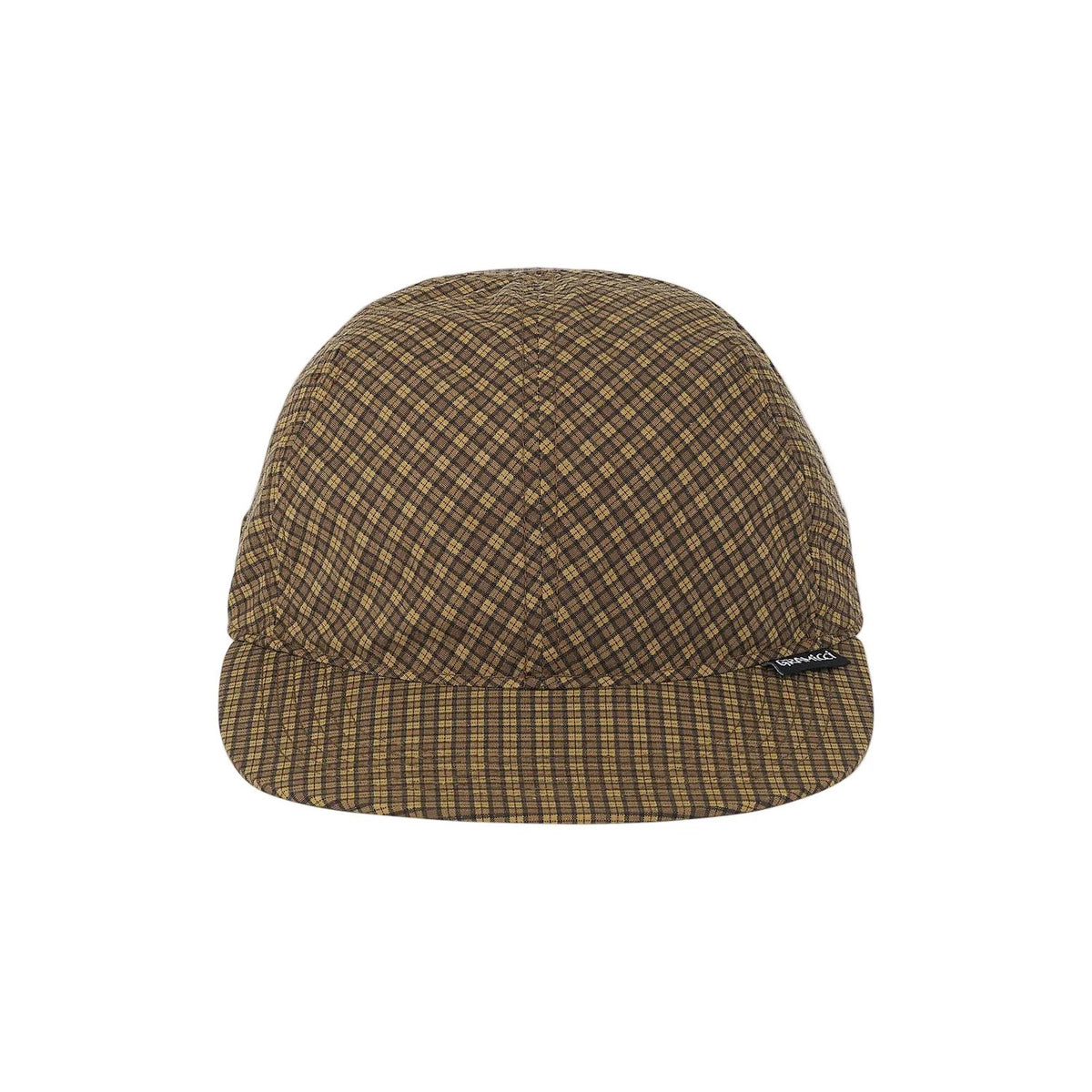 Mini Check Nylon Cap - Brown Check