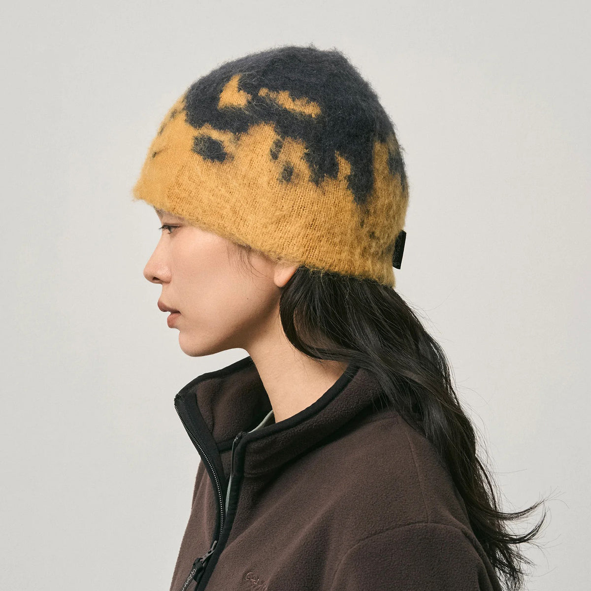 Mohair Splatter Beanie - Safron Splatter