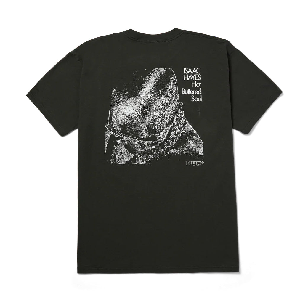 ISAAC HAYES - Hot Buttered S/S Heavyweight Tee - Vintage Black