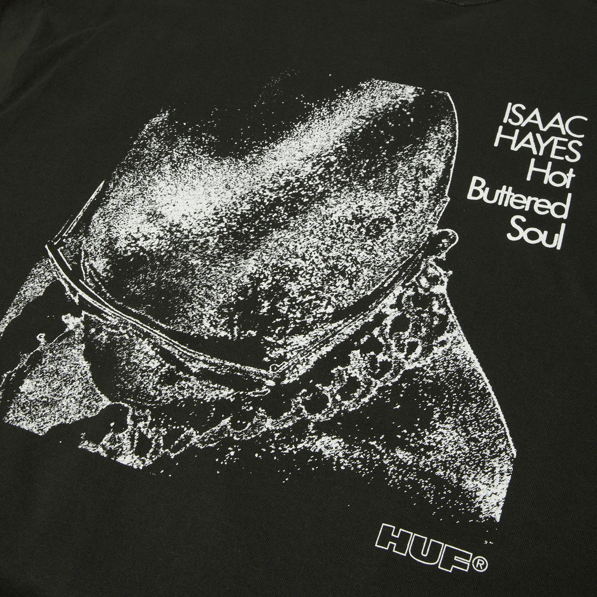 ISAAC HAYES - Hot Buttered S/S Heavyweight Tee - Vintage Black