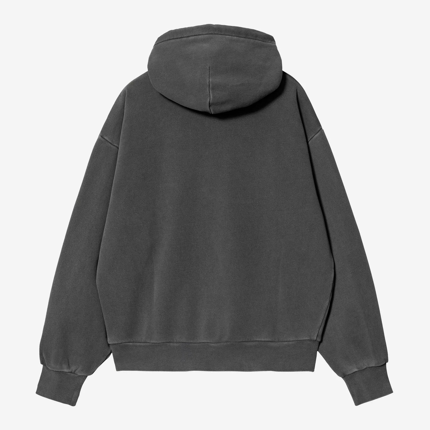 W' Hooded Nelson Sweat - Black,Garment Dyed
