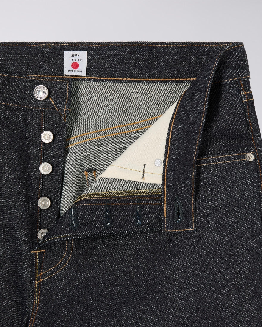Wide Pant, 13,5oz Kaihara Dark Pure Indigo Rainbow Selvage Denim - Blue unwashed