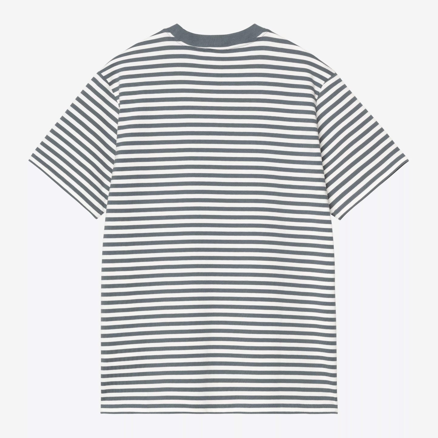 S/S Ezra Pocket T-Shirt, Ezra Stripe - Cozy Blue / Wax
