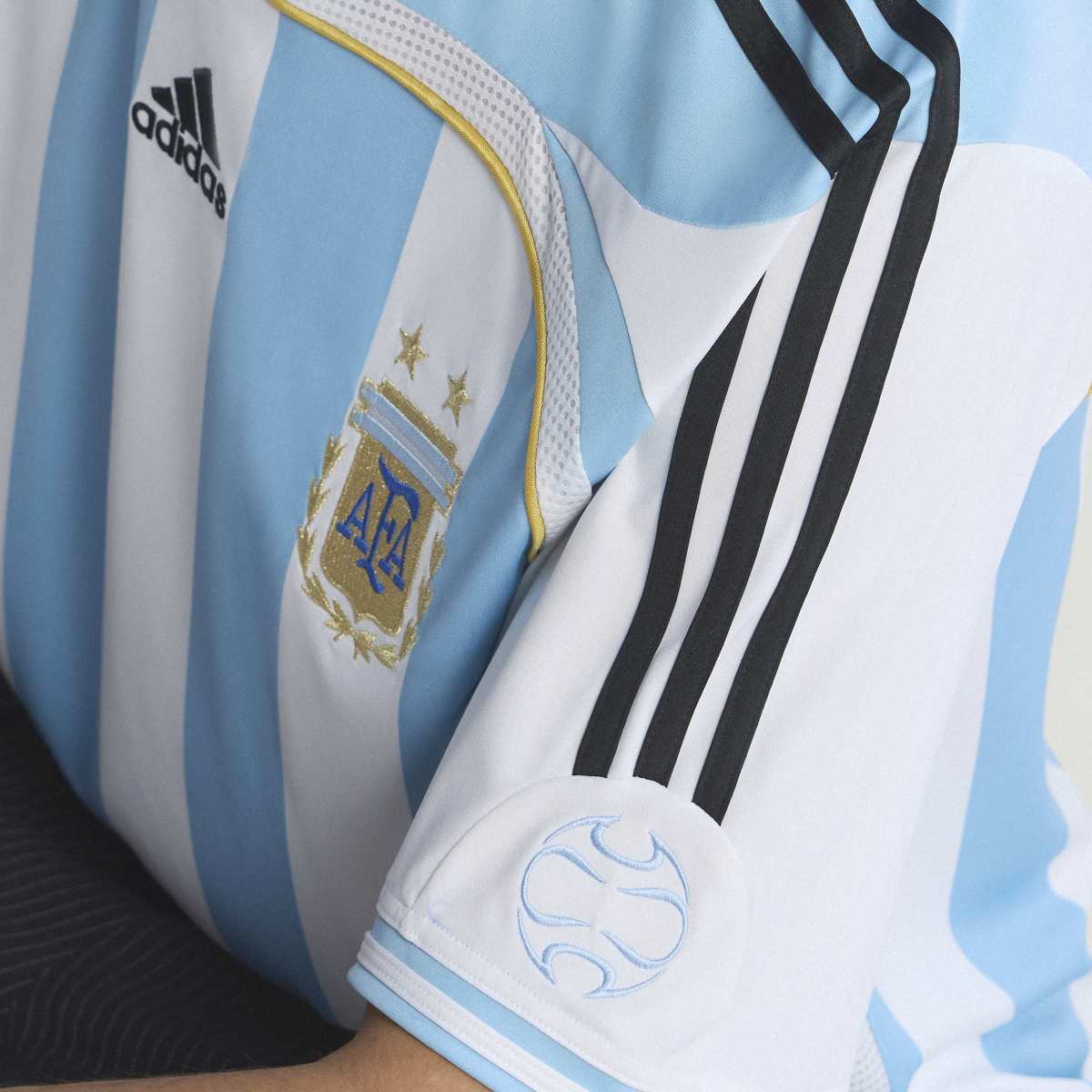 Argentina '06 Home Jersey - White / Clear Blue