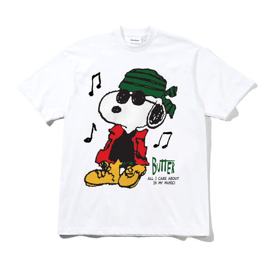 Peanuts Music Tee - White