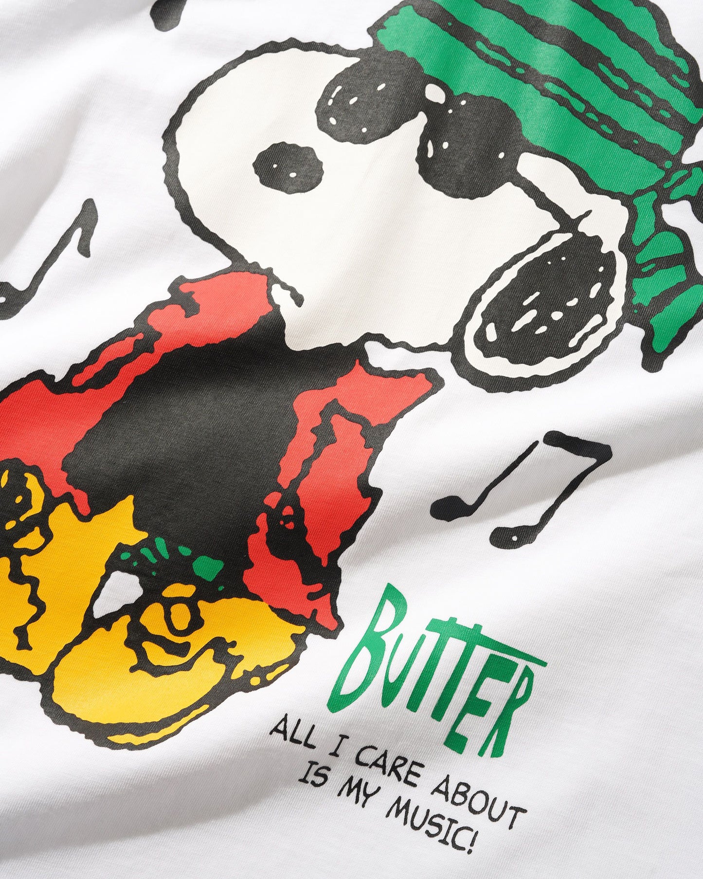 Peanuts Music Tee - White