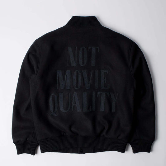 Not Movie Quality Varsity Jacket - Black