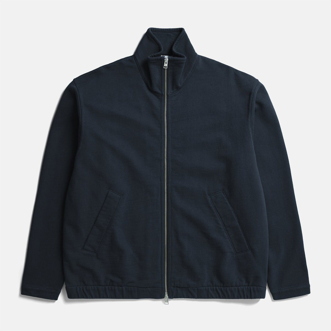Bjorn Relaxed Organic Loopback Track Jacket - Dark Navy