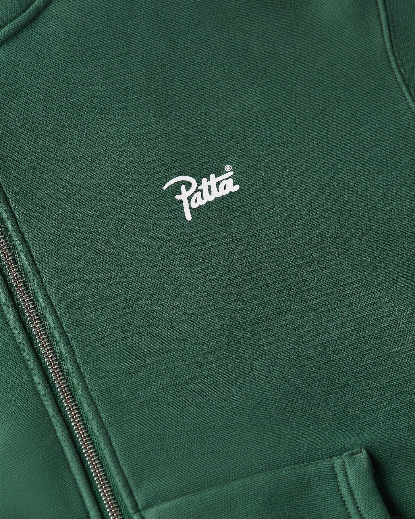 Classic Zip Up Hooded Sweater - Bistro Green