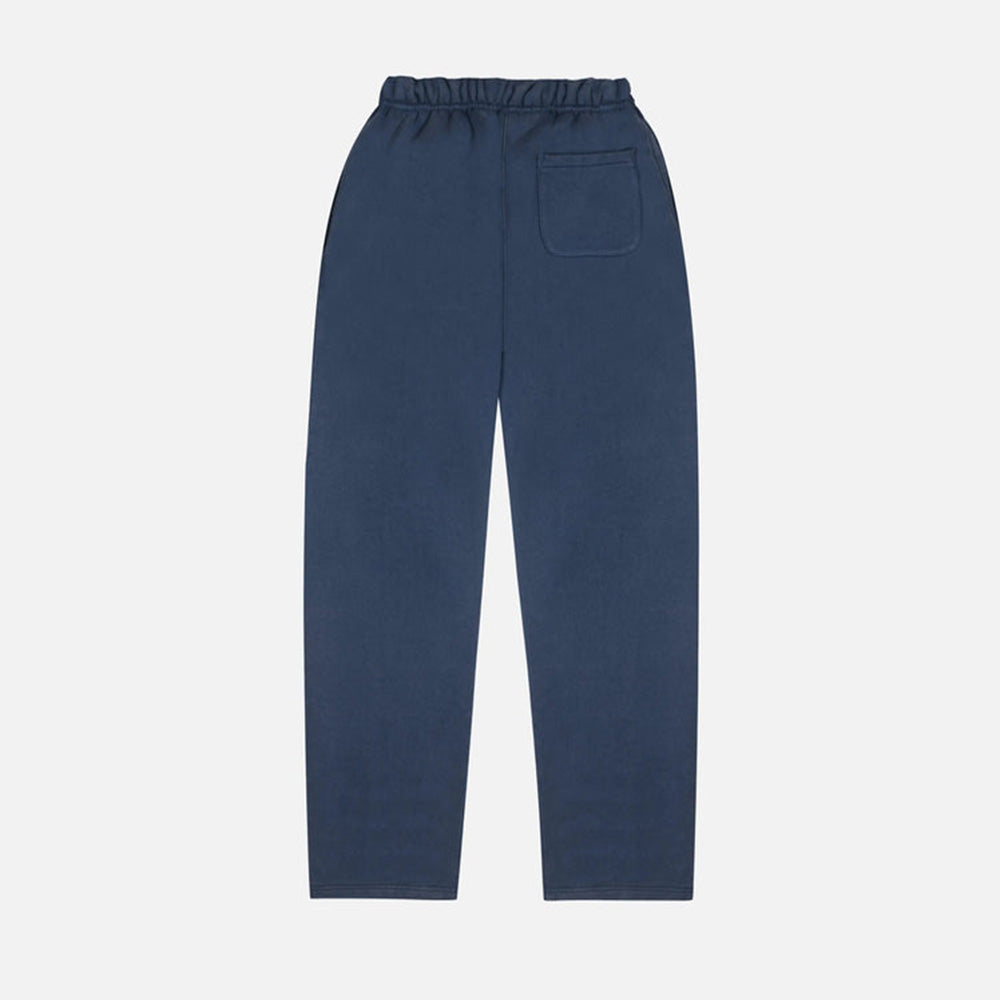 Classic Acid Washed Straight Leg Jogging Pants - Estate Blue