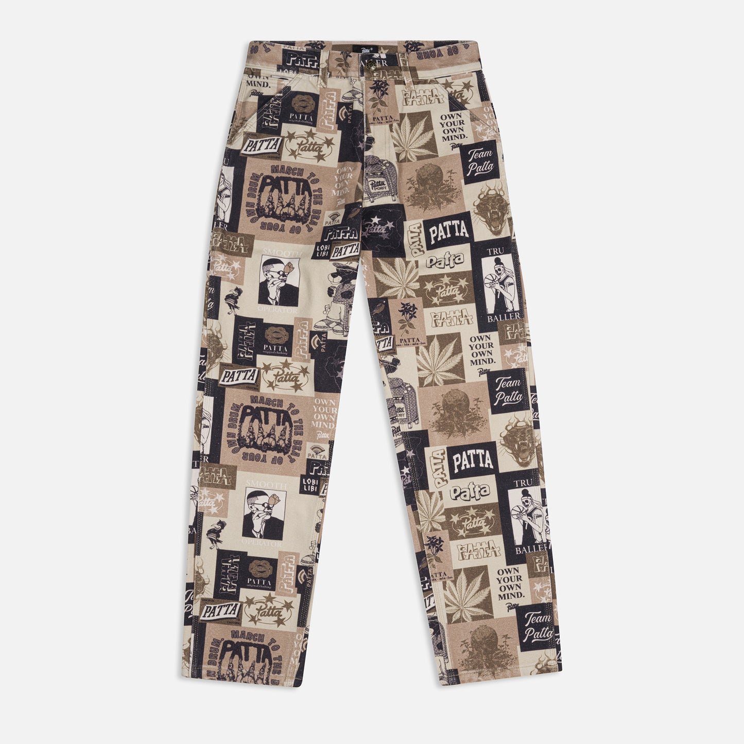 Collage Canvas Pants