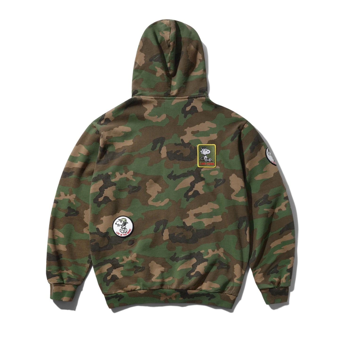 Peanuts Patches Zip-Thru Hood - Washed Camo