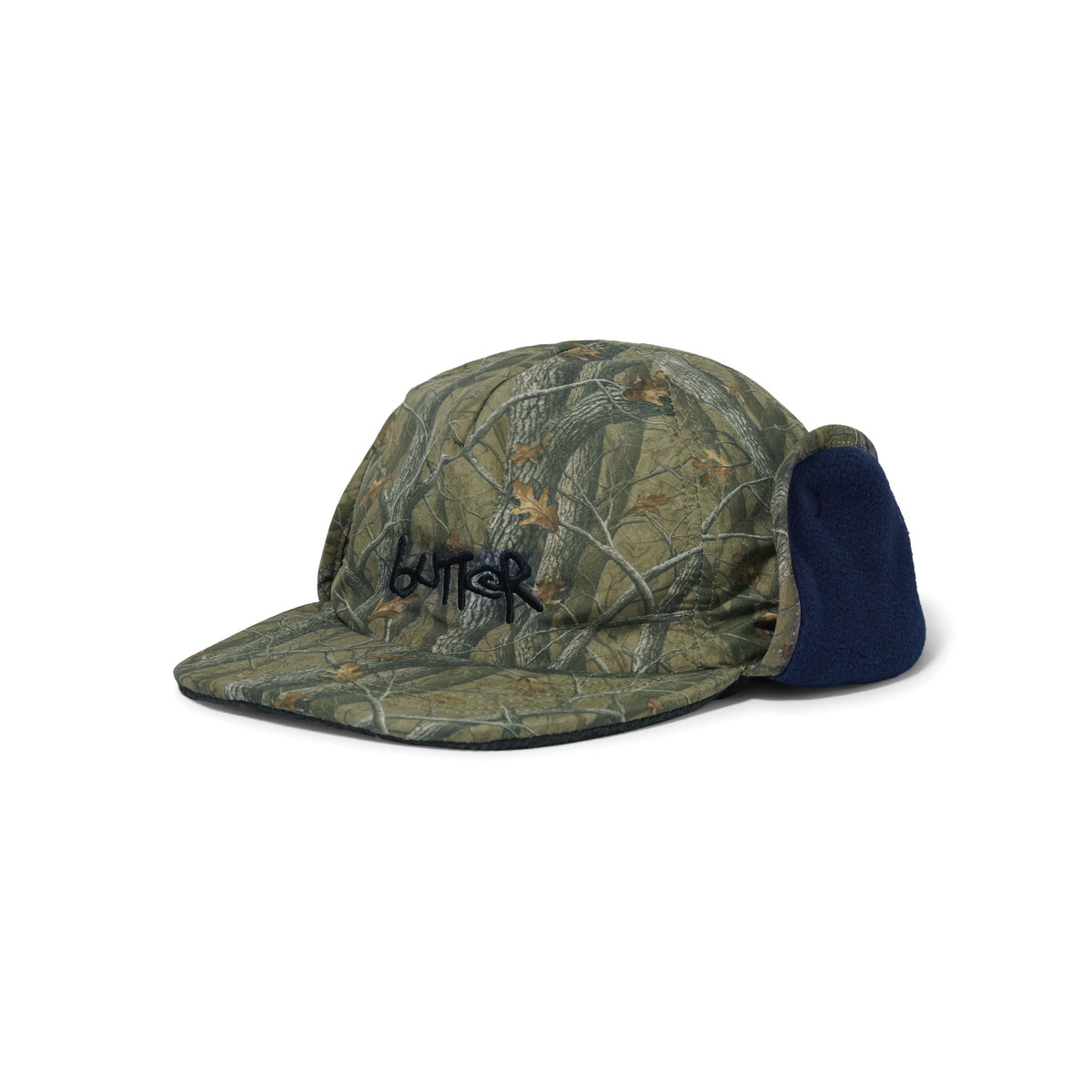 Polartec Reversible Trapper Cap - Forest Camo / Navy