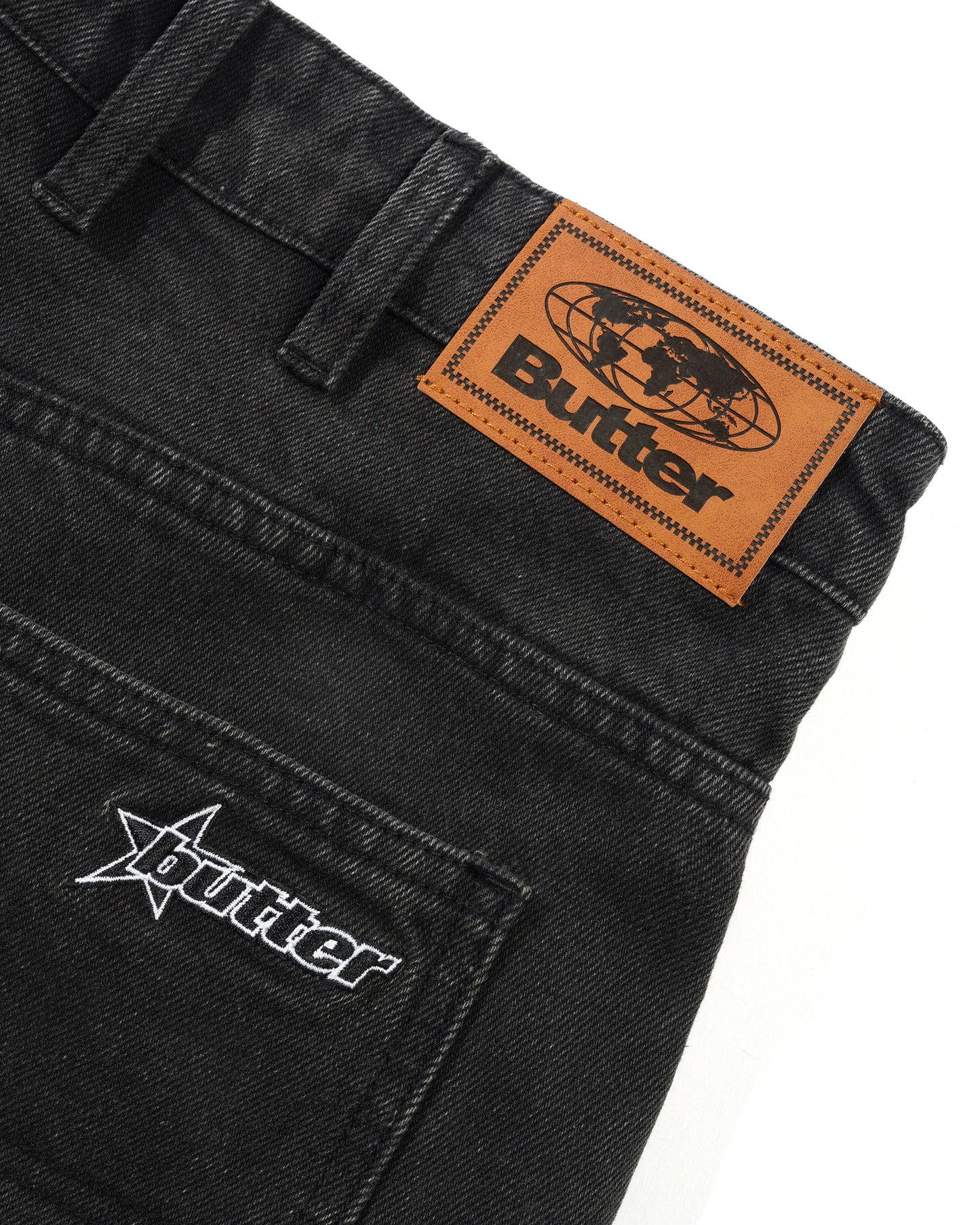 Racer Denim Jeans - Faded Black