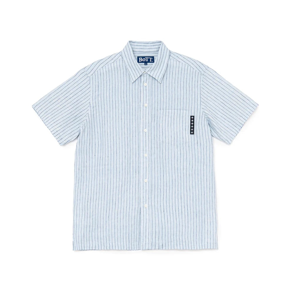 トップス BoTT S/S Shirt Check Medium Blue BoTT Striped SS Shirt - Light Blue – Cooshti