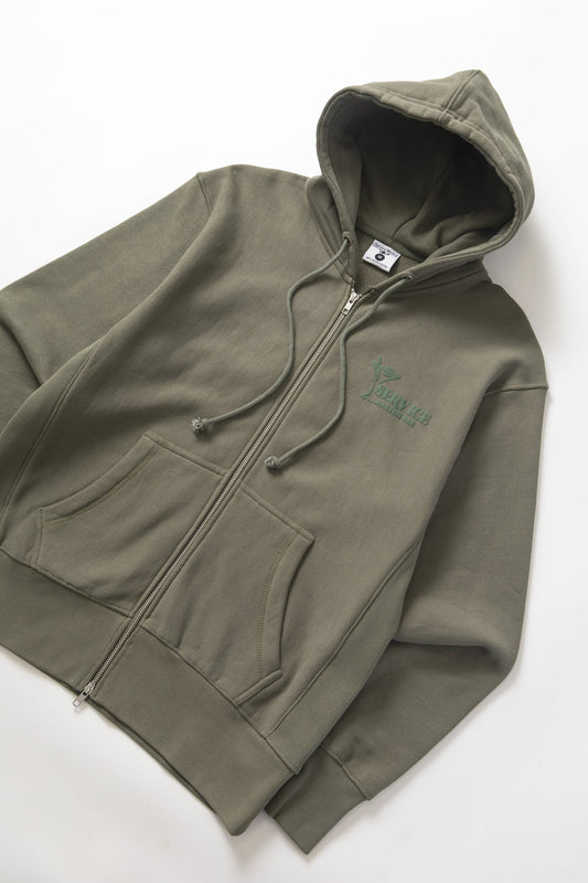 Martini Zipper Hoodie - Black