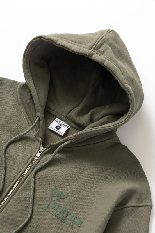 Martini Zipper Hoodie - Black