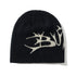 Scrawling Skully Beanie - Black