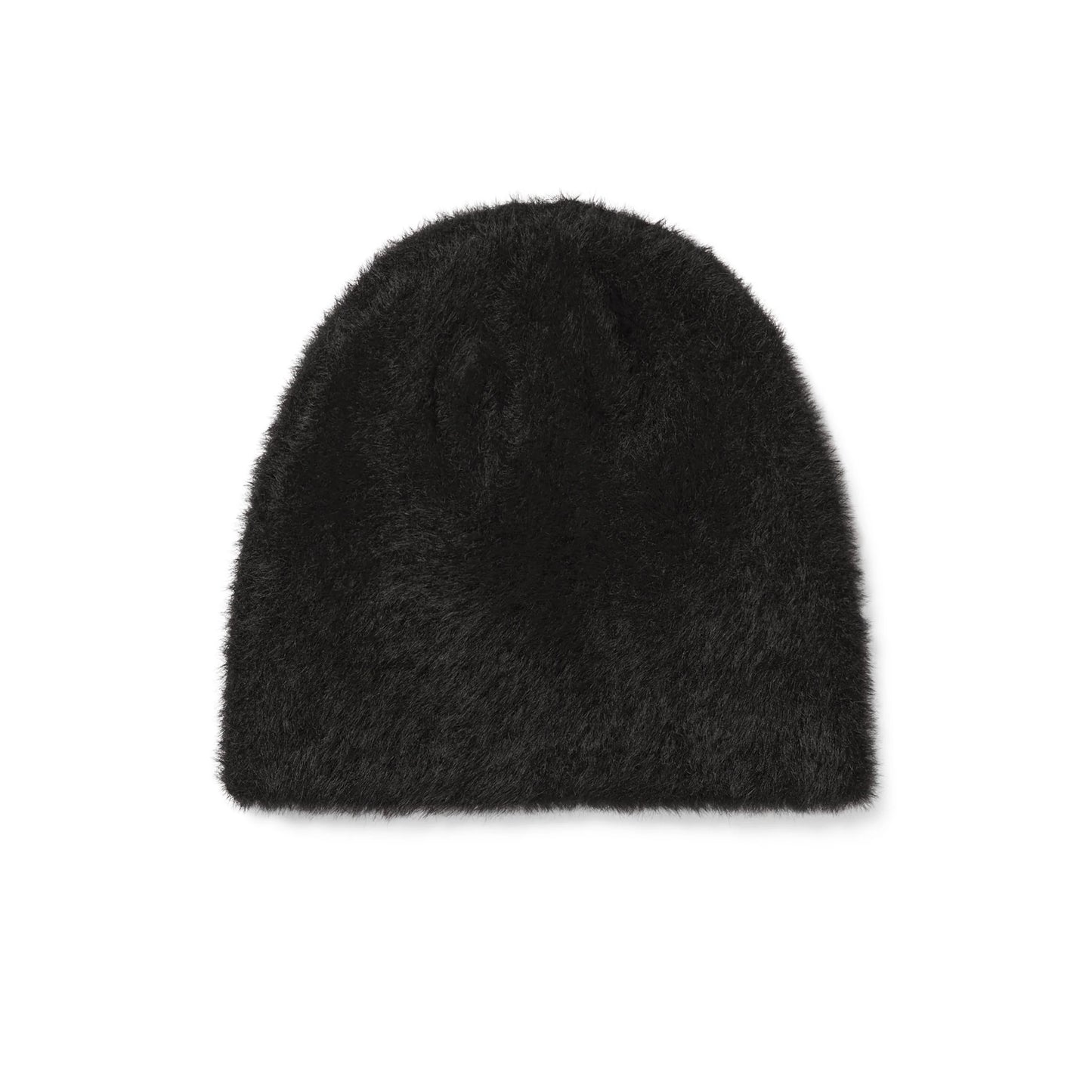 Shaggy No Cuff Beanie - Off Black