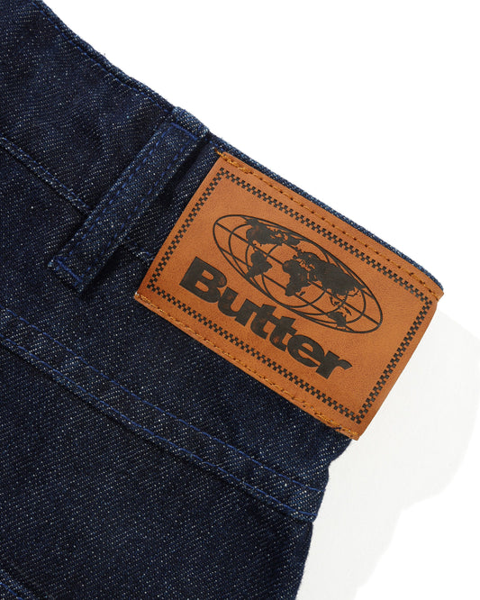 Straight Leg Denim Jeans - Dark Indigo