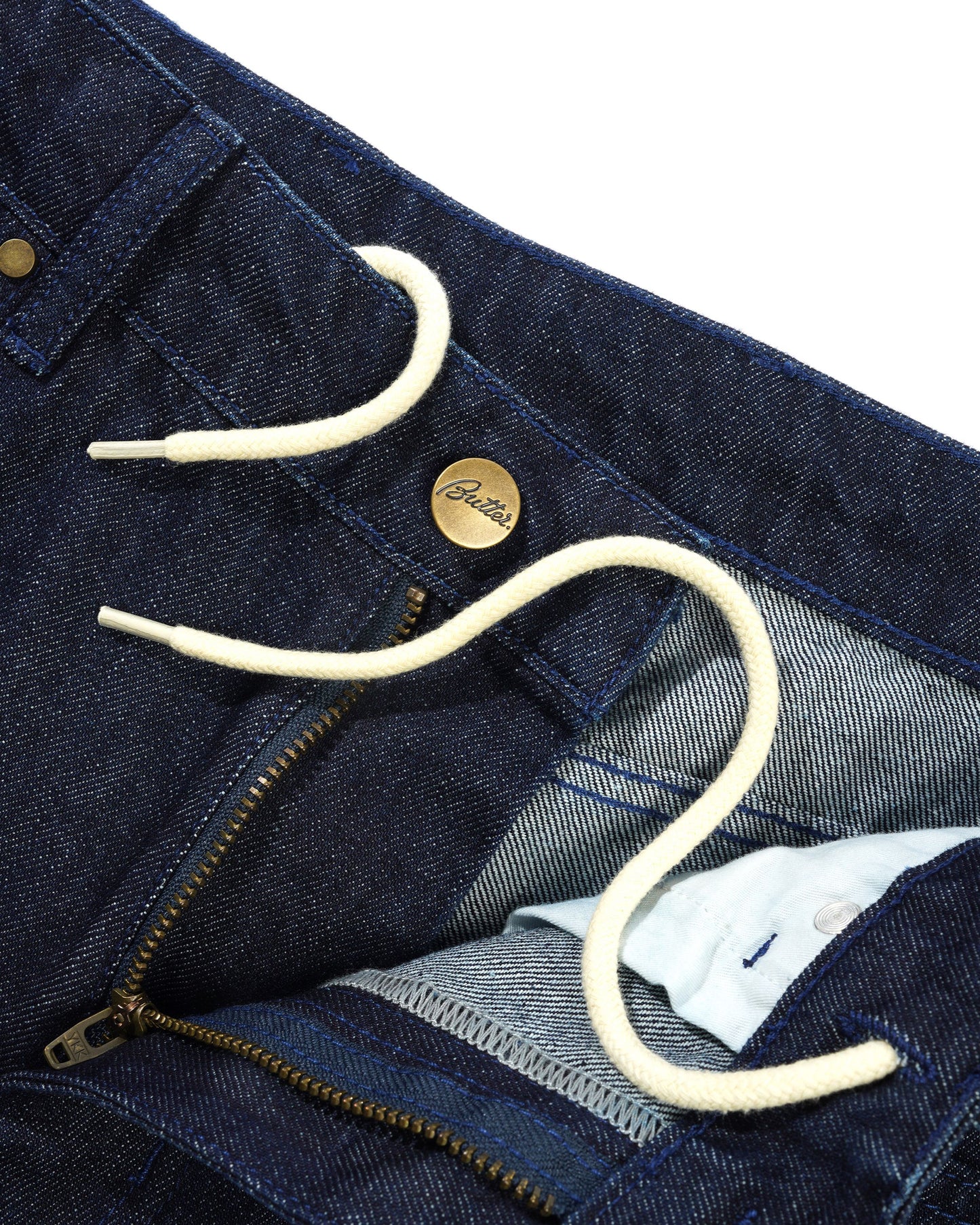 Straight Leg Denim Jeans - Dark Indigo