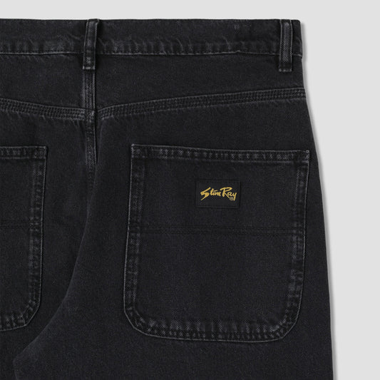Wide 5 - Stonewashed Black Denim