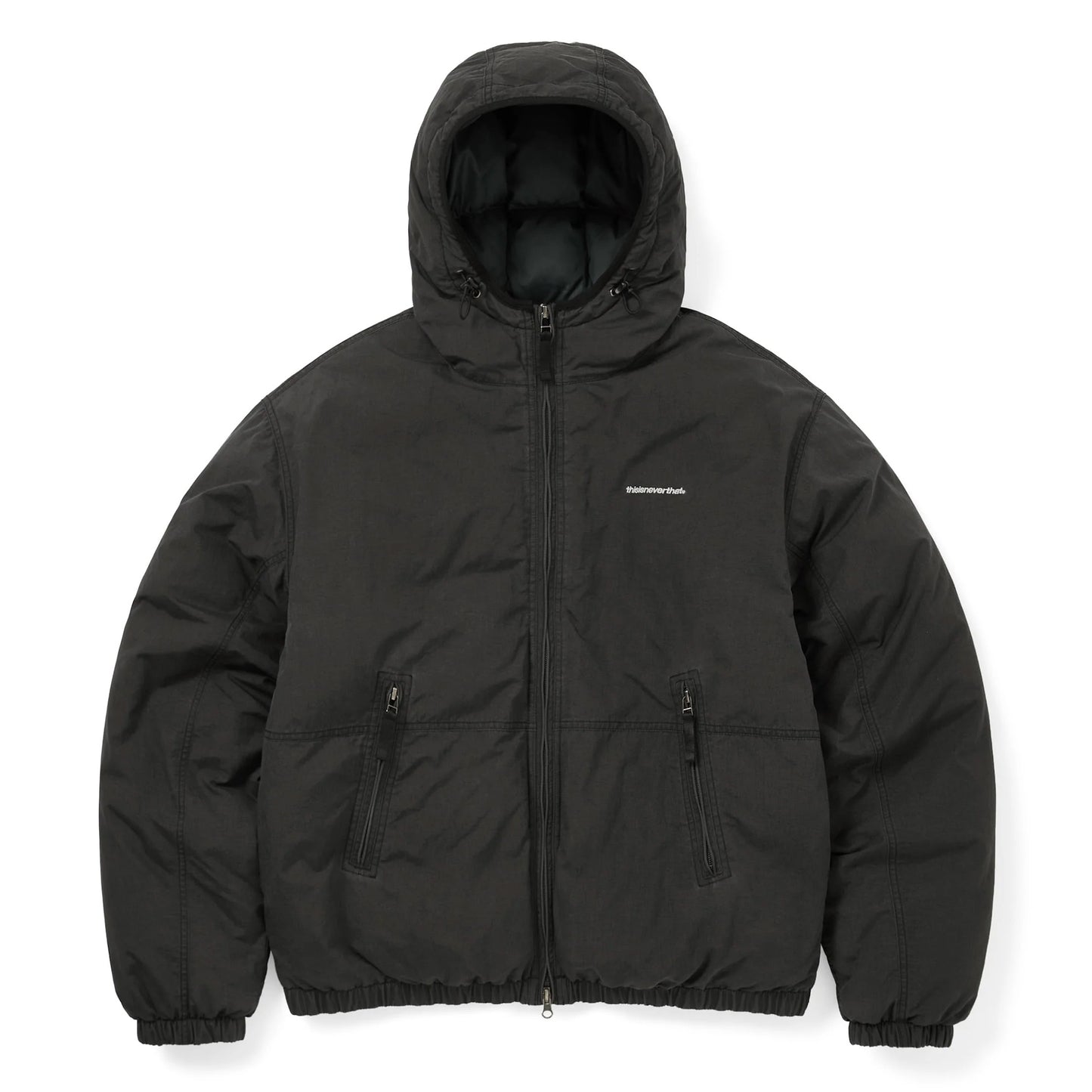 Washed Down Puffer Jacket - Black