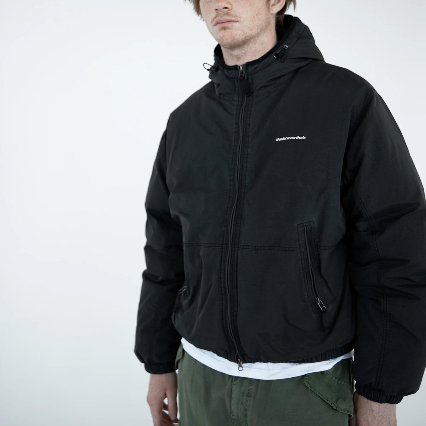 Washed Down Puffer Jacket - Black