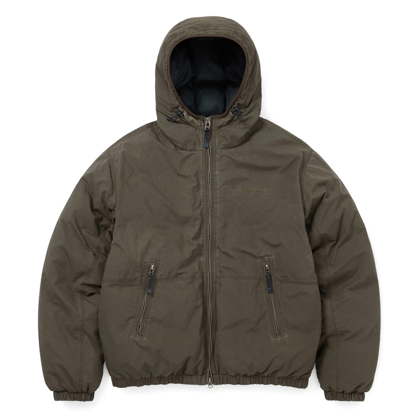 Washed Down Puffer Jacket - Olive Brown