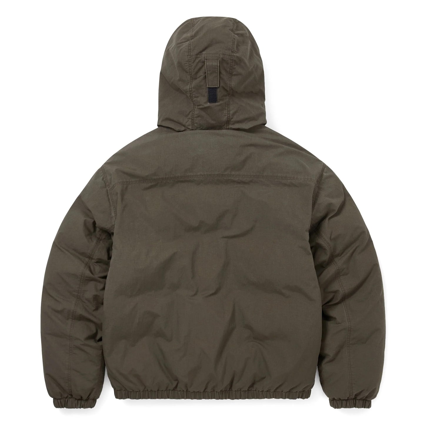 Washed Down Puffer Jacket - Olive Brown