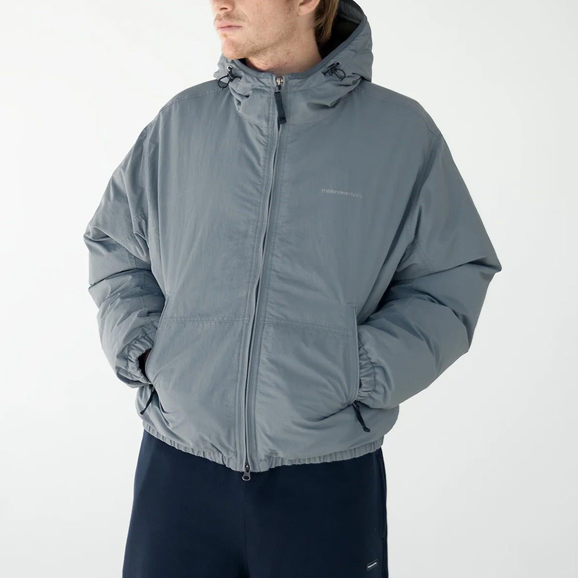 Washed Down Puffer Jacket - Slate