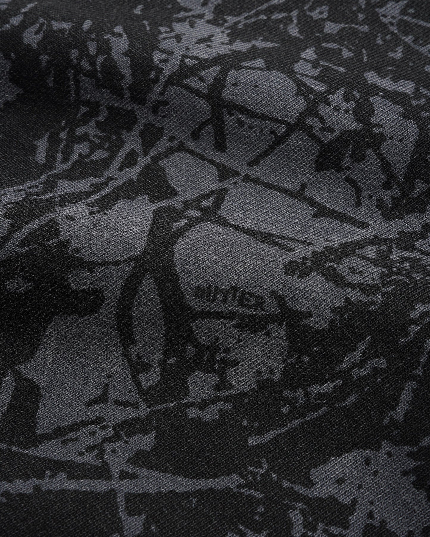 Woods Camo Zip-Thru Hood - Washed Black