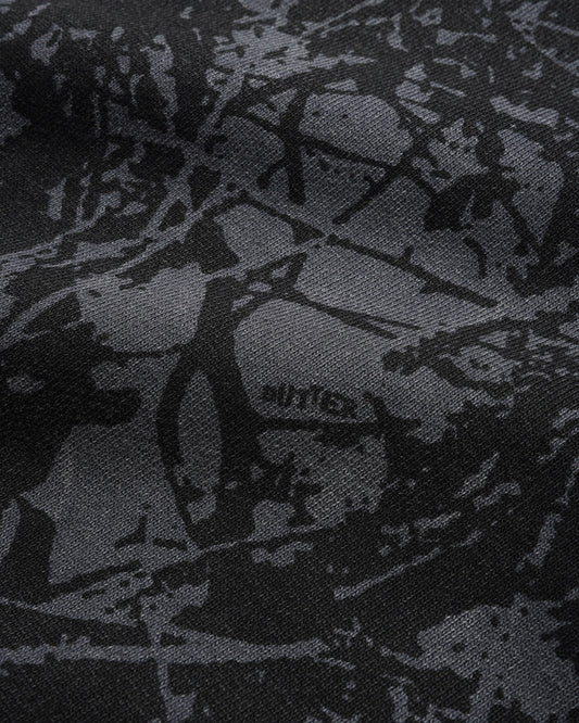 Woods Camo Zip-Thru Hood - Washed Black