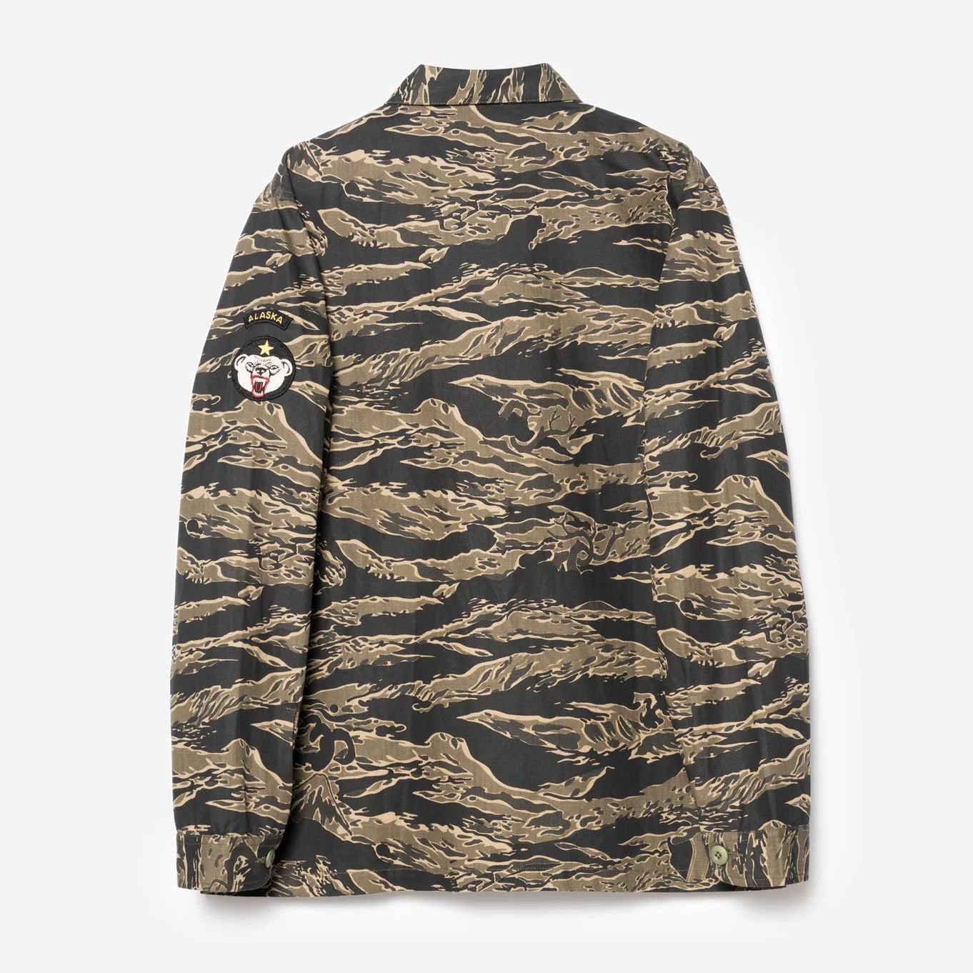 7147 Bonsai Tigerstripe L/S Utility Shirt Mint Gold