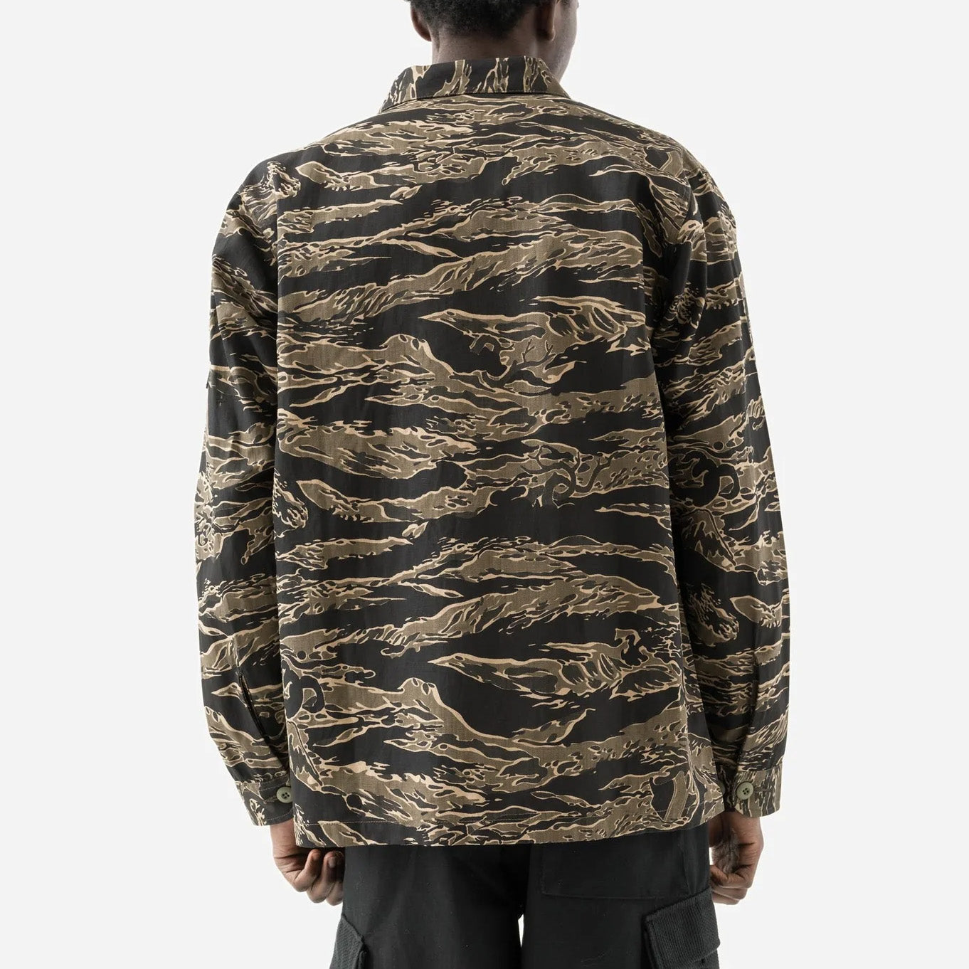 7147 Bonsai Tigerstripe L/S Utility Shirt Mint Gold