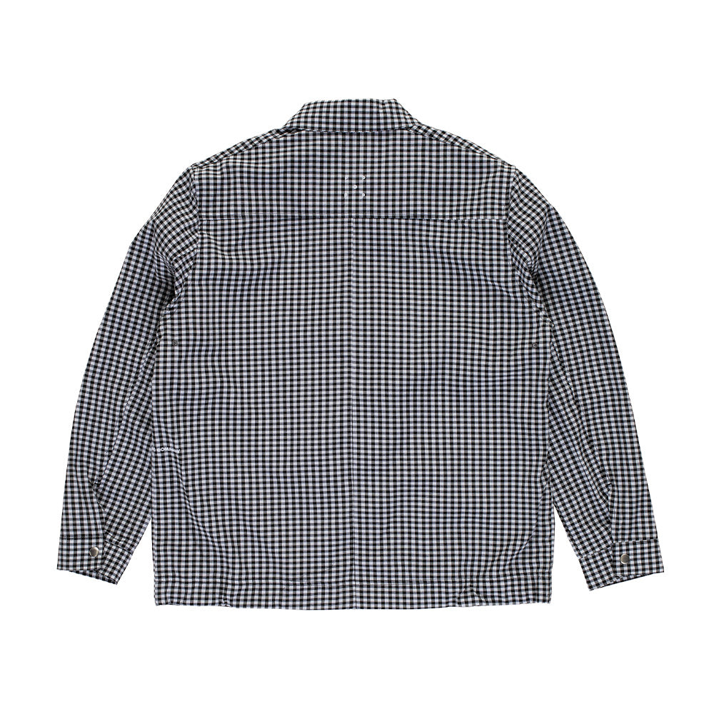 Gingham Boxer Overshirt - Black / Off White