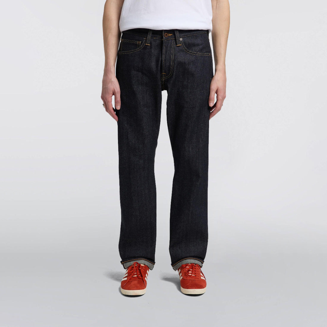 ED-47 - Regular Straight Jeans - Red Selvage 14oz - Blue Unwashed