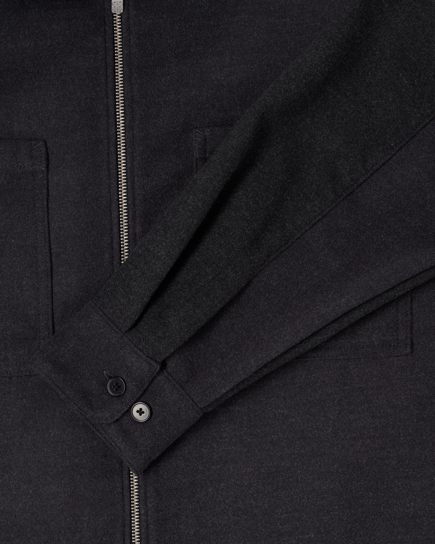Snug Overshirt LS - Dark Grey Marl
